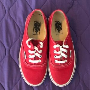 Red Classic Vans Size 6 Really Good Condition